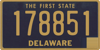 DE license plate 178851
