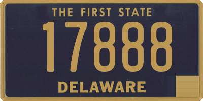 DE license plate 17888