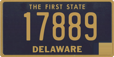 DE license plate 17889