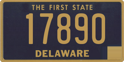 DE license plate 17890