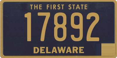 DE license plate 17892