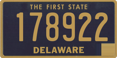 DE license plate 178922