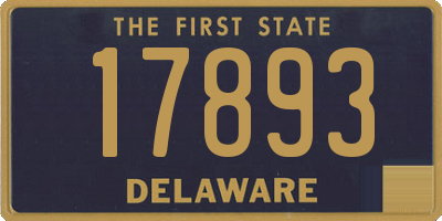 DE license plate 17893