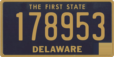 DE license plate 178953