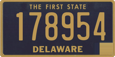 DE license plate 178954