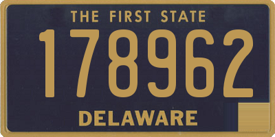DE license plate 178962
