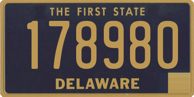 DE license plate 178980