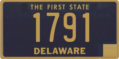 DE license plate 1791