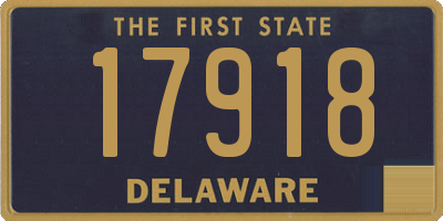 DE license plate 17918