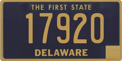 DE license plate 17920