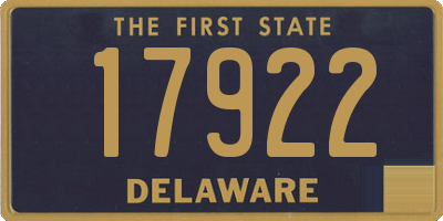 DE license plate 17922