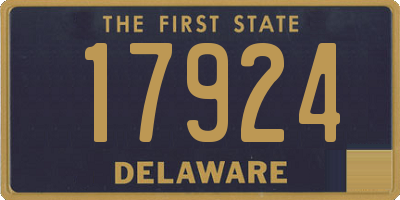 DE license plate 17924