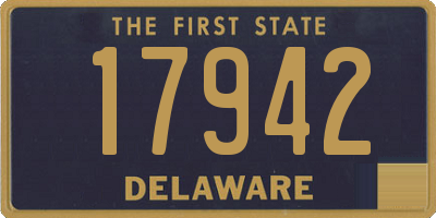 DE license plate 17942