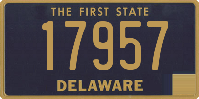 DE license plate 17957