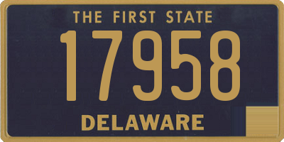 DE license plate 17958
