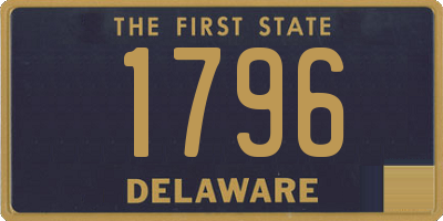 DE license plate 1796