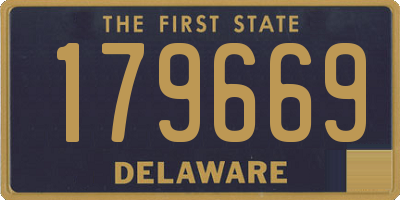 DE license plate 179669
