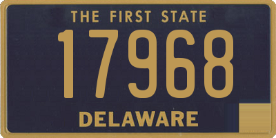DE license plate 17968