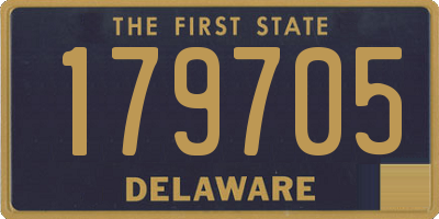 DE license plate 179705