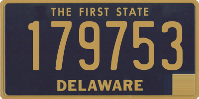 DE license plate 179753