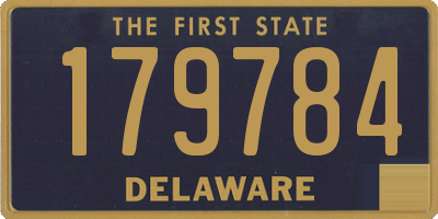 DE license plate 179784