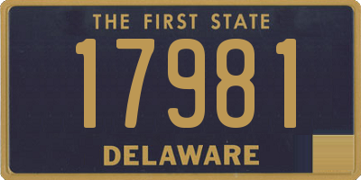 DE license plate 17981