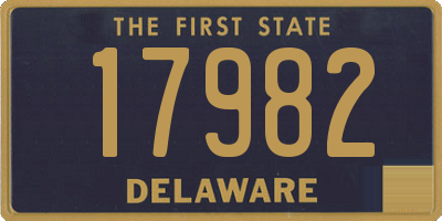 DE license plate 17982