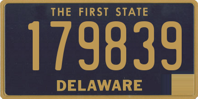 DE license plate 179839