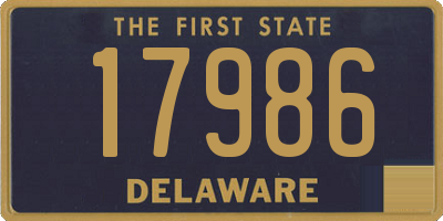 DE license plate 17986