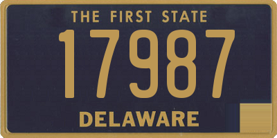 DE license plate 17987