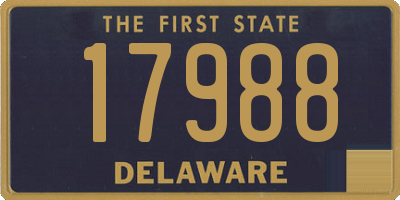 DE license plate 17988