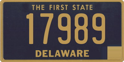 DE license plate 17989