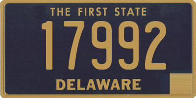 DE license plate 17992