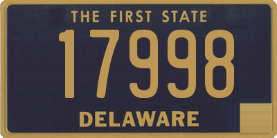 DE license plate 17998