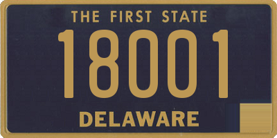 DE license plate 18001