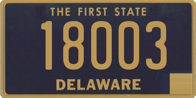 DE license plate 18003