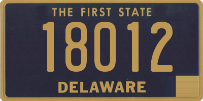 DE license plate 18012