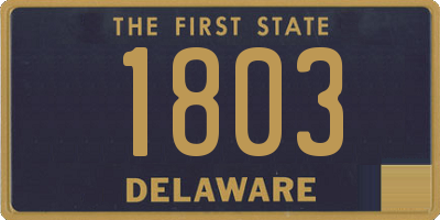 DE license plate 1803