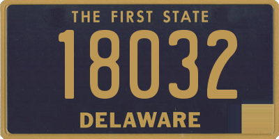 DE license plate 18032