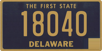 DE license plate 18040