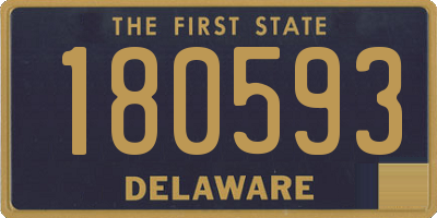 DE license plate 180593