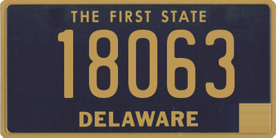 DE license plate 18063