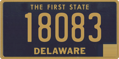 DE license plate 18083