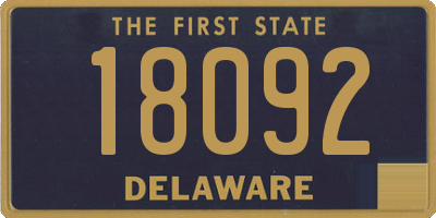 DE license plate 18092