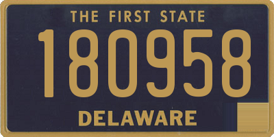 DE license plate 180958