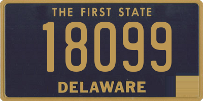 DE license plate 18099