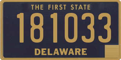 DE license plate 181033