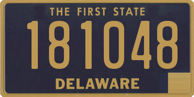 DE license plate 181048