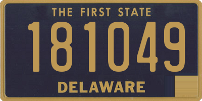 DE license plate 181049