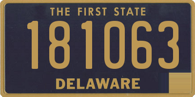 DE license plate 181063